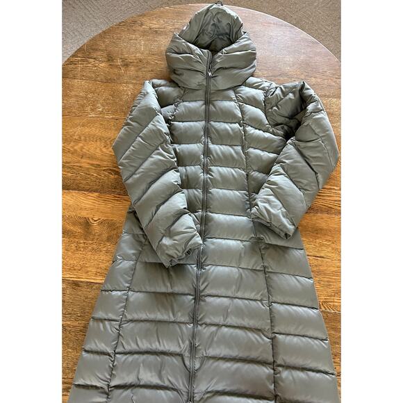 Patagonia Downtown Loft Parka Duck Down Gray Long Length Hood #STY28468 Sz S - Picture 1 of 16